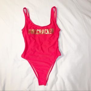 One piece bathing suit